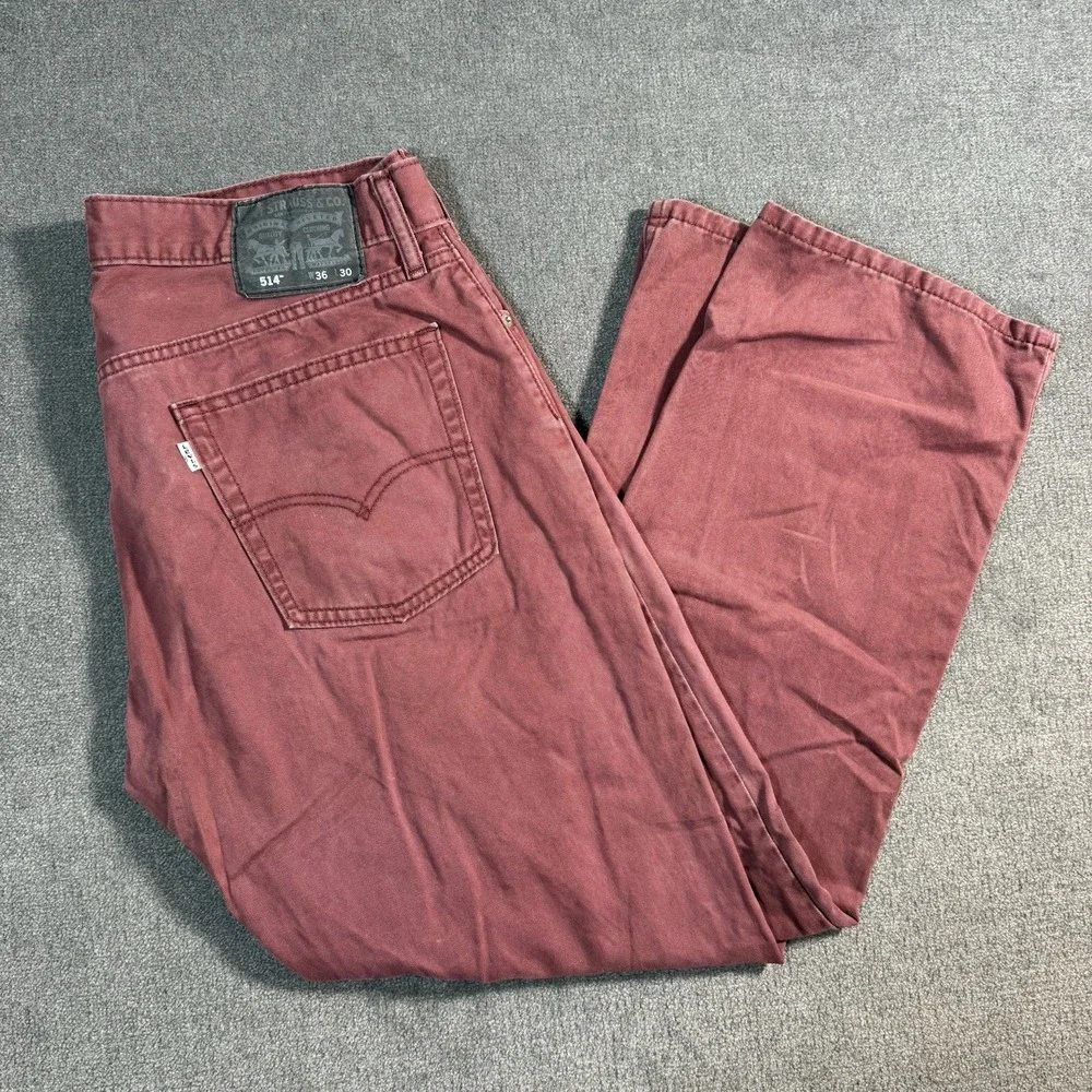 Levi's 541 Jeans Men's Size 36x30 Athletic Fit Medium Wash Red Denim